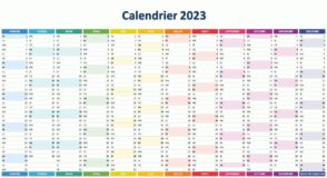 Calendrier 2023 à imprimer : jours fériés, vacances, numéros de semaine, format Excel, PDF…