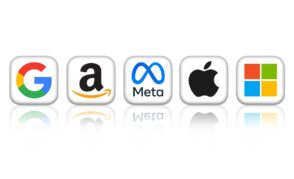 Le chiffre d’affaires des entreprises tech : Amazon, Apple, Google, Microsoft et Meta