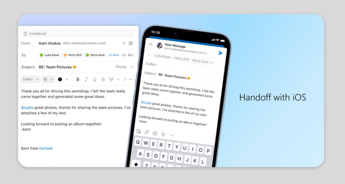 Microsoft Outlook Handoff