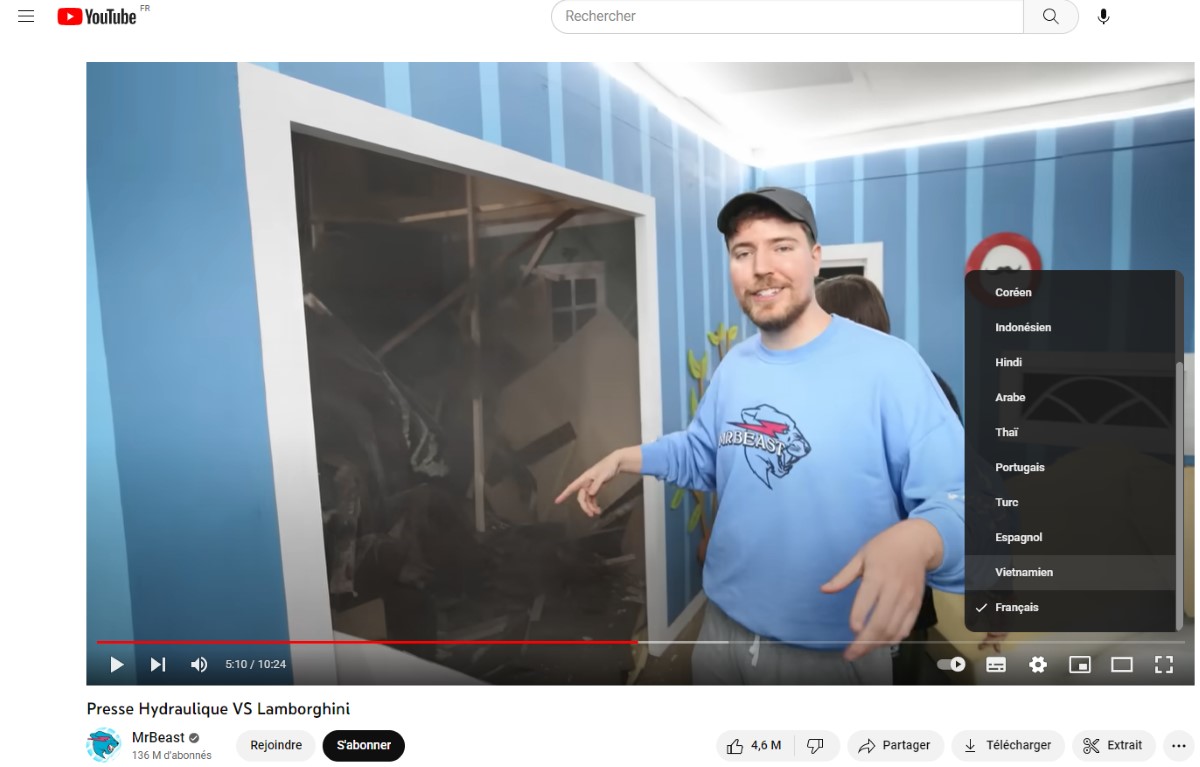 Mr Beast Traductions Youtube
