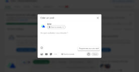 Page LinkedIn : la programmation des posts est disponible