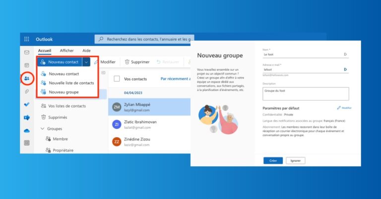 Outlook : comment créer un groupe collaboratif sur PC, mobile et navigateur