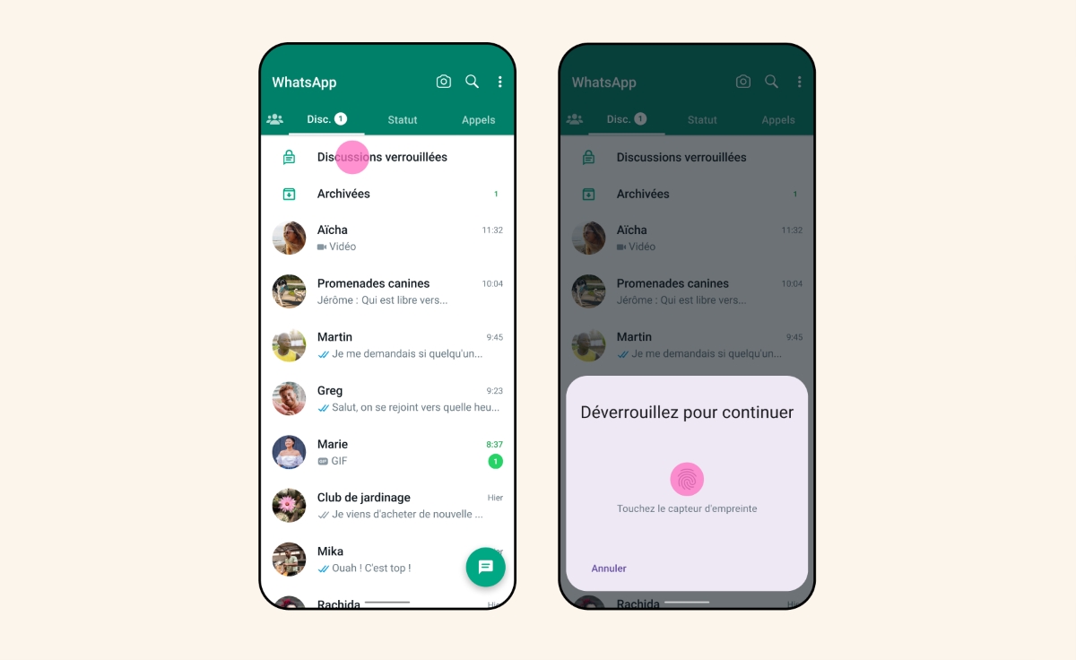WhatsApp lance les discussions verrouillées pour cacher ses messages