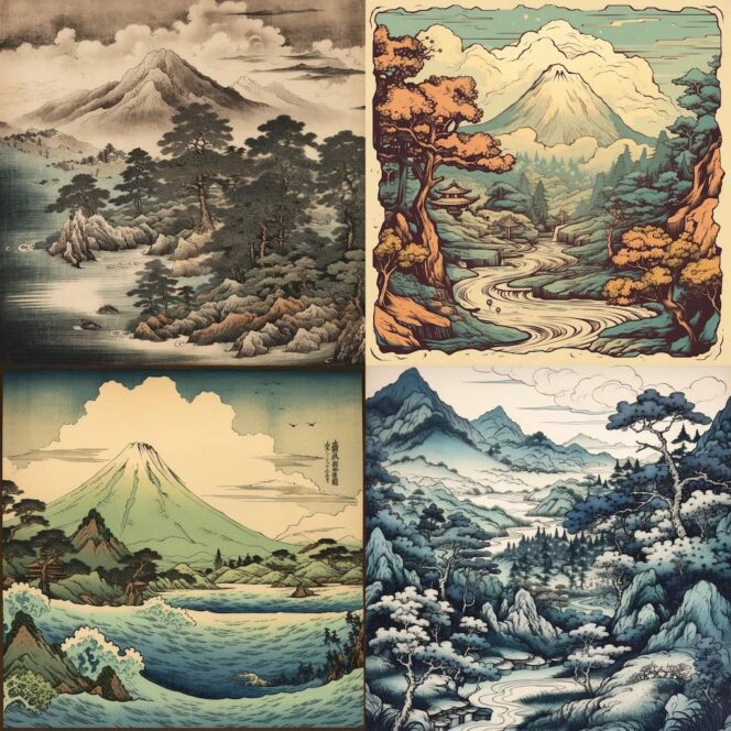 Midjourney – Artist Style Hokusai
