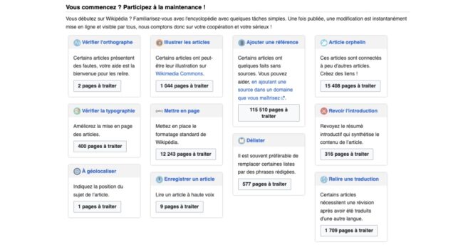 Wikipedia – tâches 1er niveau