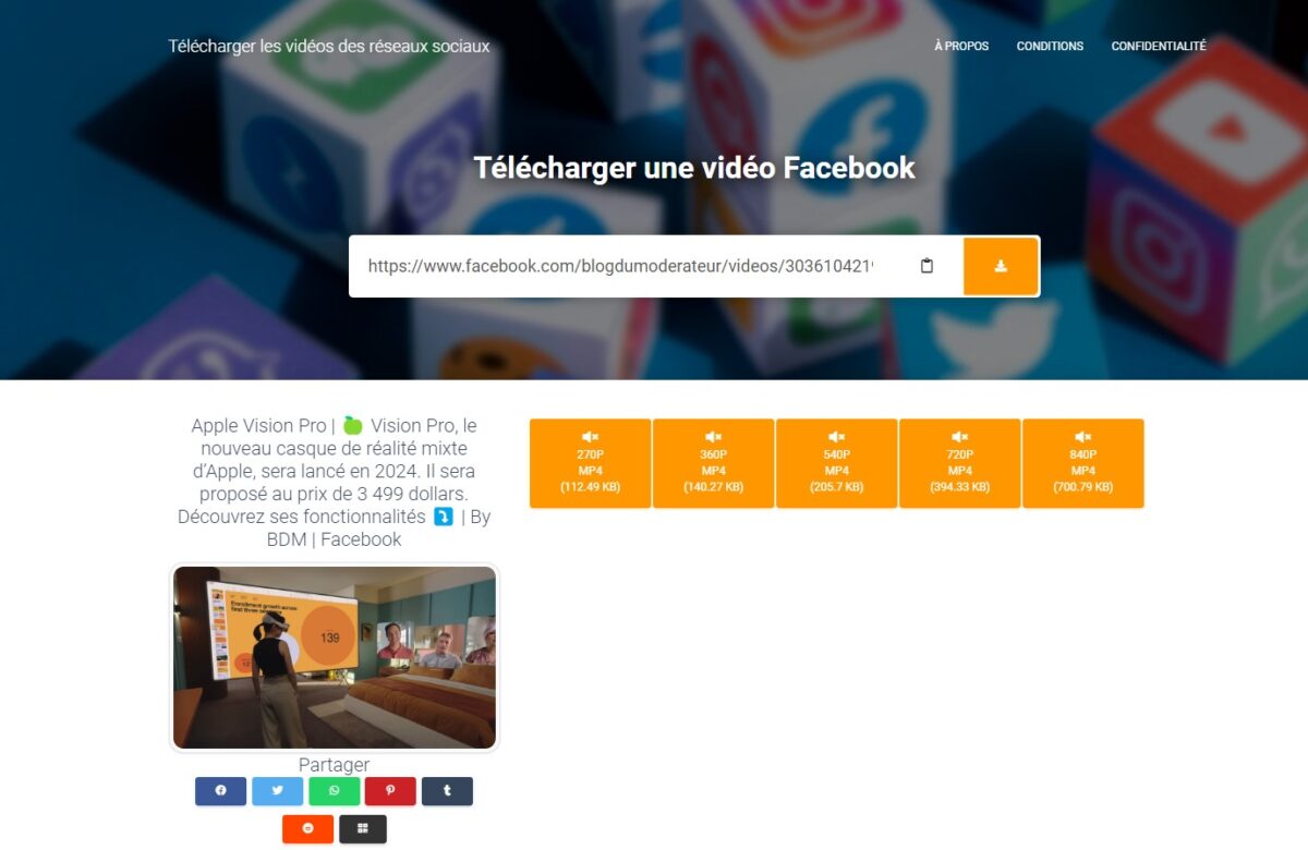 Comment télécharger une vidéo Facebook