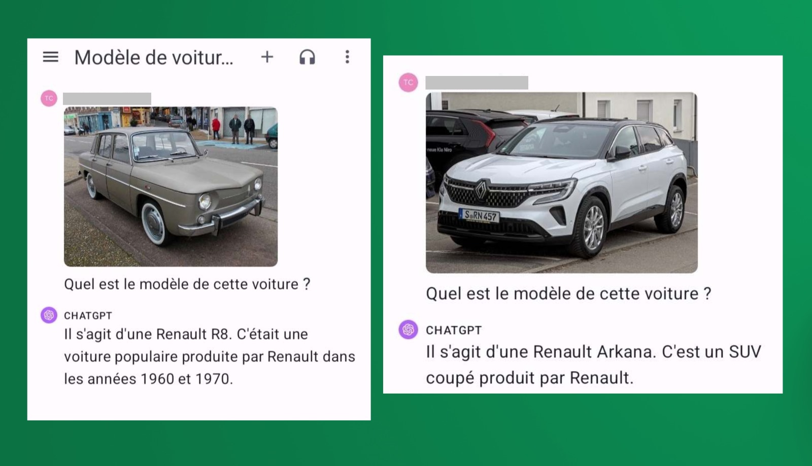 Modèle de voiture ChatGPT