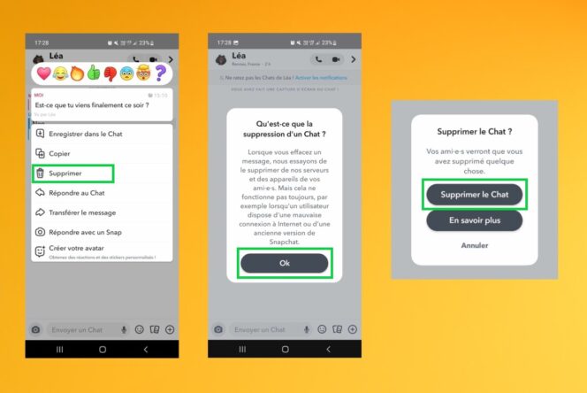 Snapchat : comment supprimer une conversation