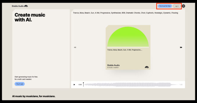 Stable Audio – connexion