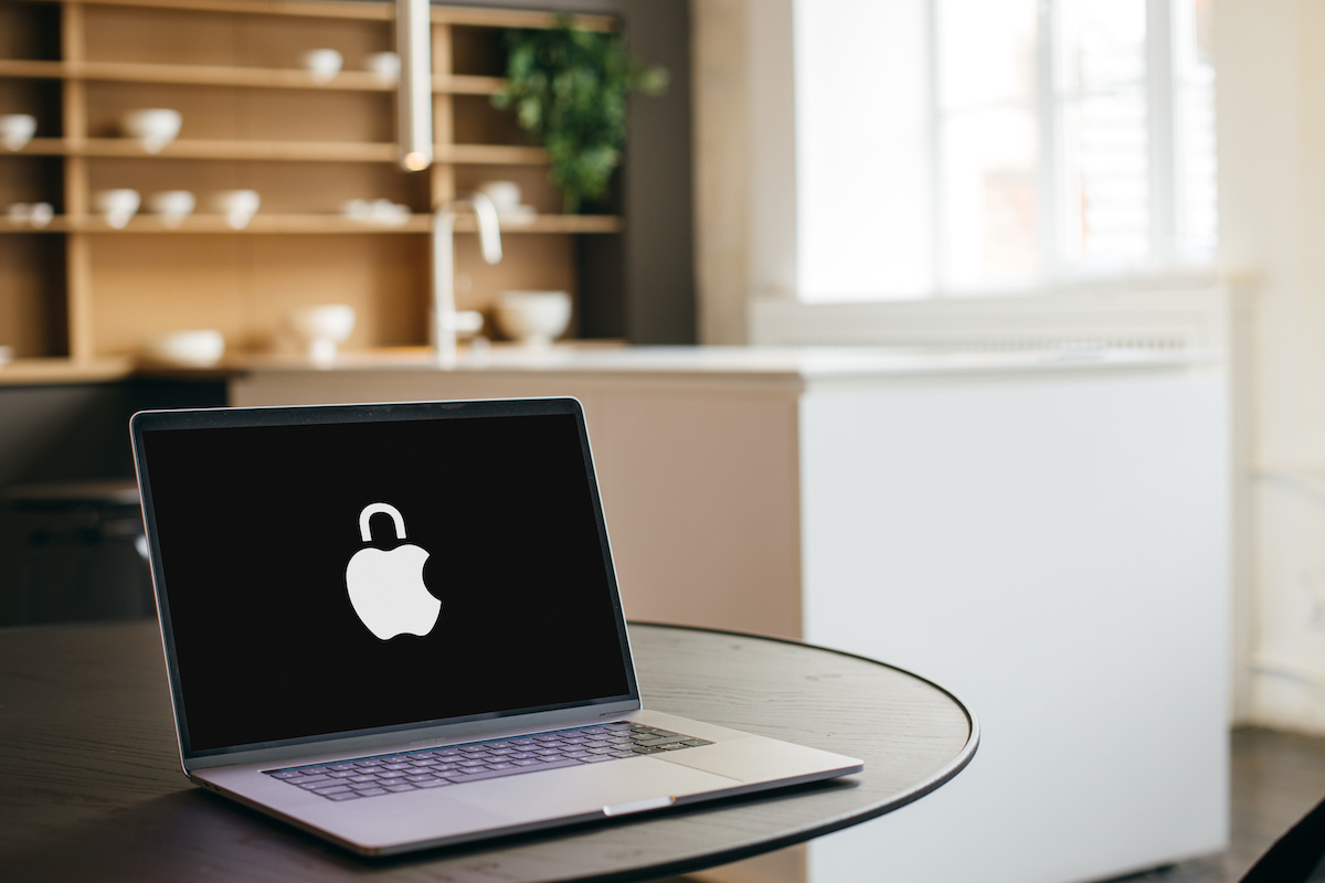 Apple laptop with Privacy logo. Privacy is a fundamental human right. At Apple, it’s also one of our core values. Internet security