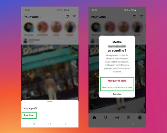 Instagram : comment mettre un compte en sourdine pour masquer ses posts
