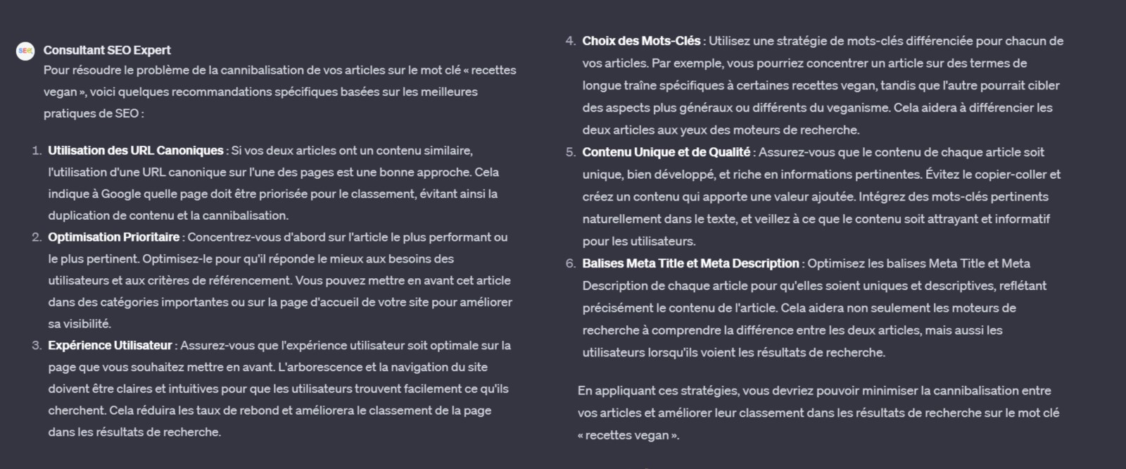Expert SEO ChatGPT Personnalisé