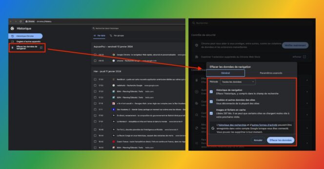 Chrome supprimer historique desktop 2