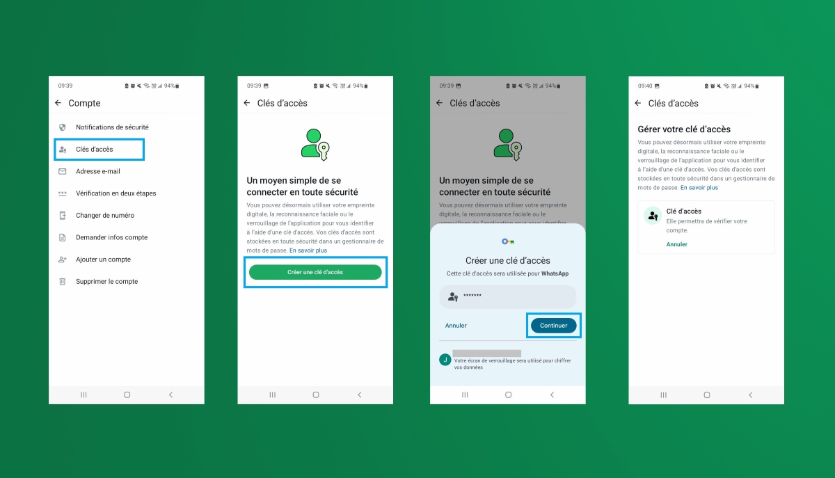 Passkey WhatsApp Android