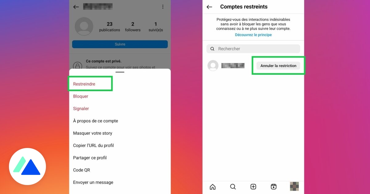 Comment restreindre un utilisateur sur Instagram : les étapes à suivre