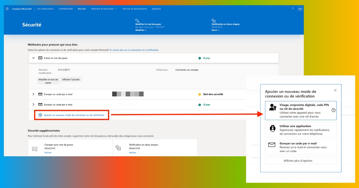 Microsoft passkey 3