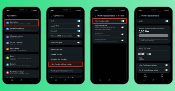 Android-partage-connexion