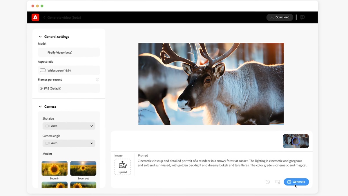 Adobe-Firefly-Video-interface