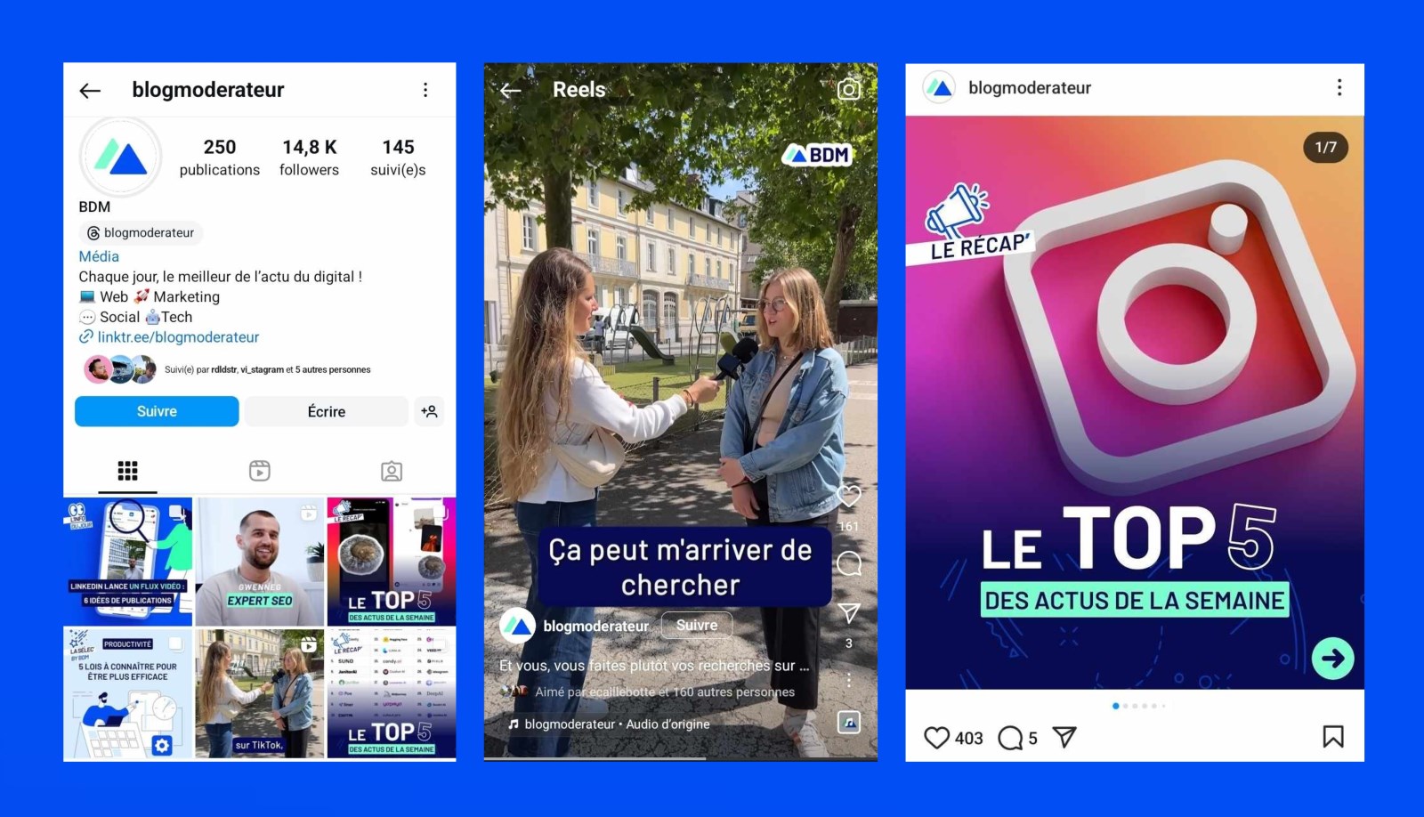 Instagram BDM compte 2024