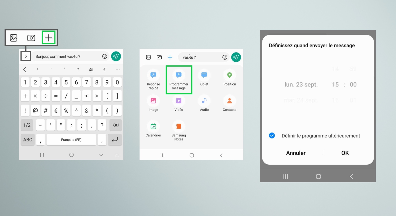 Samsung Messages procedure