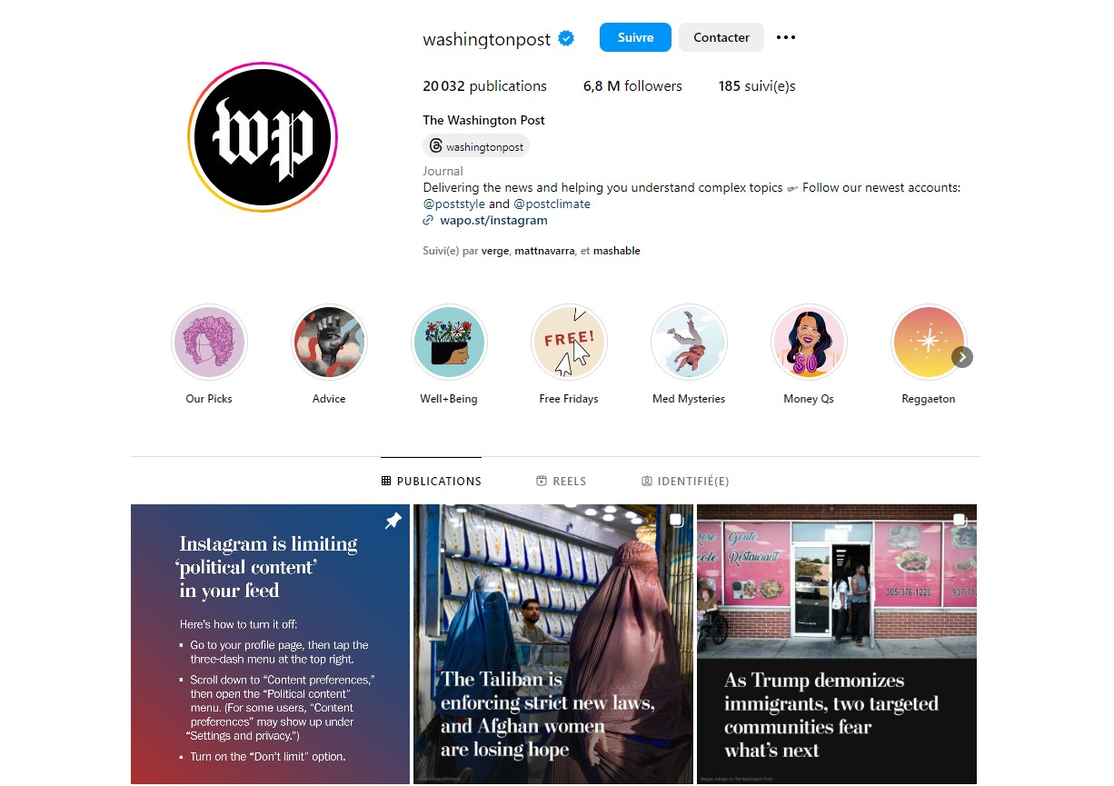 Washington Post Instagram