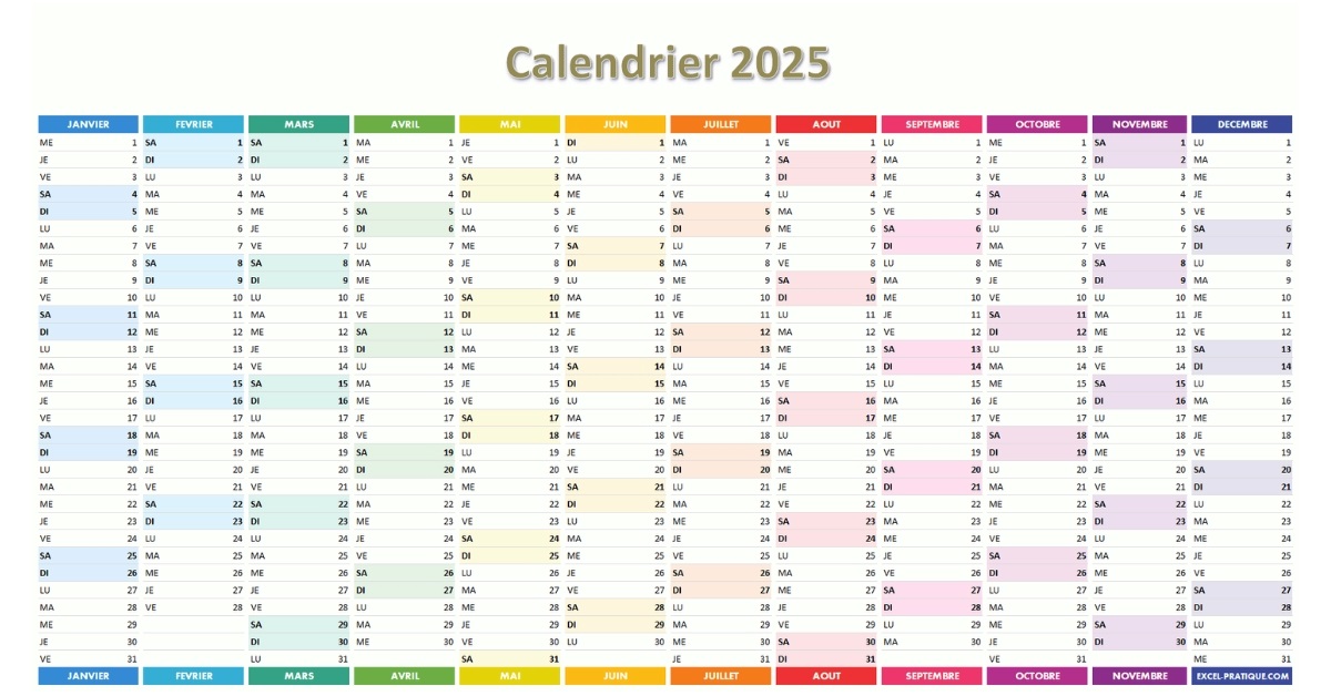 Calendrier 2025 Imprimer Jours F ri s Vacances Num ros De Semaine Calendrier 2025 Imprimer Jours F ri s Vacances Num ros De Semaine