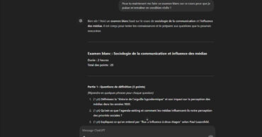 ChatGPT pour les étudiants : 10 astuces pour réviser, s’entraîner, résumer un cours…