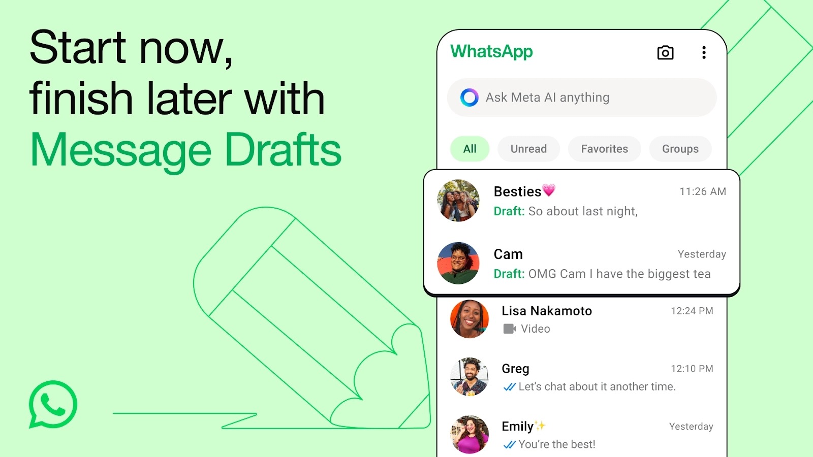Message Draft WhatsApp