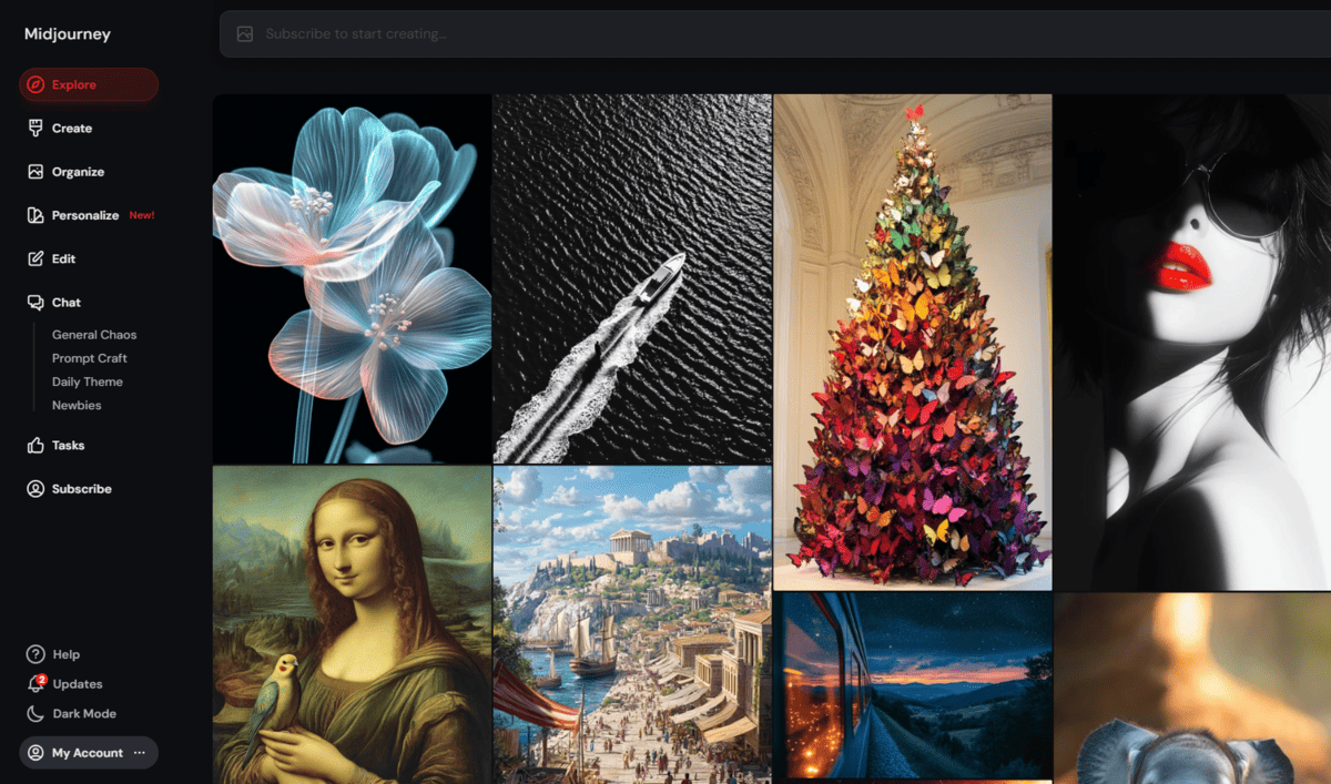 10 Generative AI Tools You Need to Know: Editor's Picks 2 Midjourney allows you to view other users' creations if you're lacking inspiration!