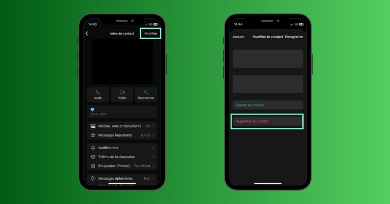 Comment supprimer un contact sur WhatsApp
