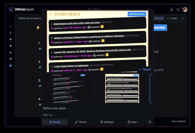 github-spark-variantes