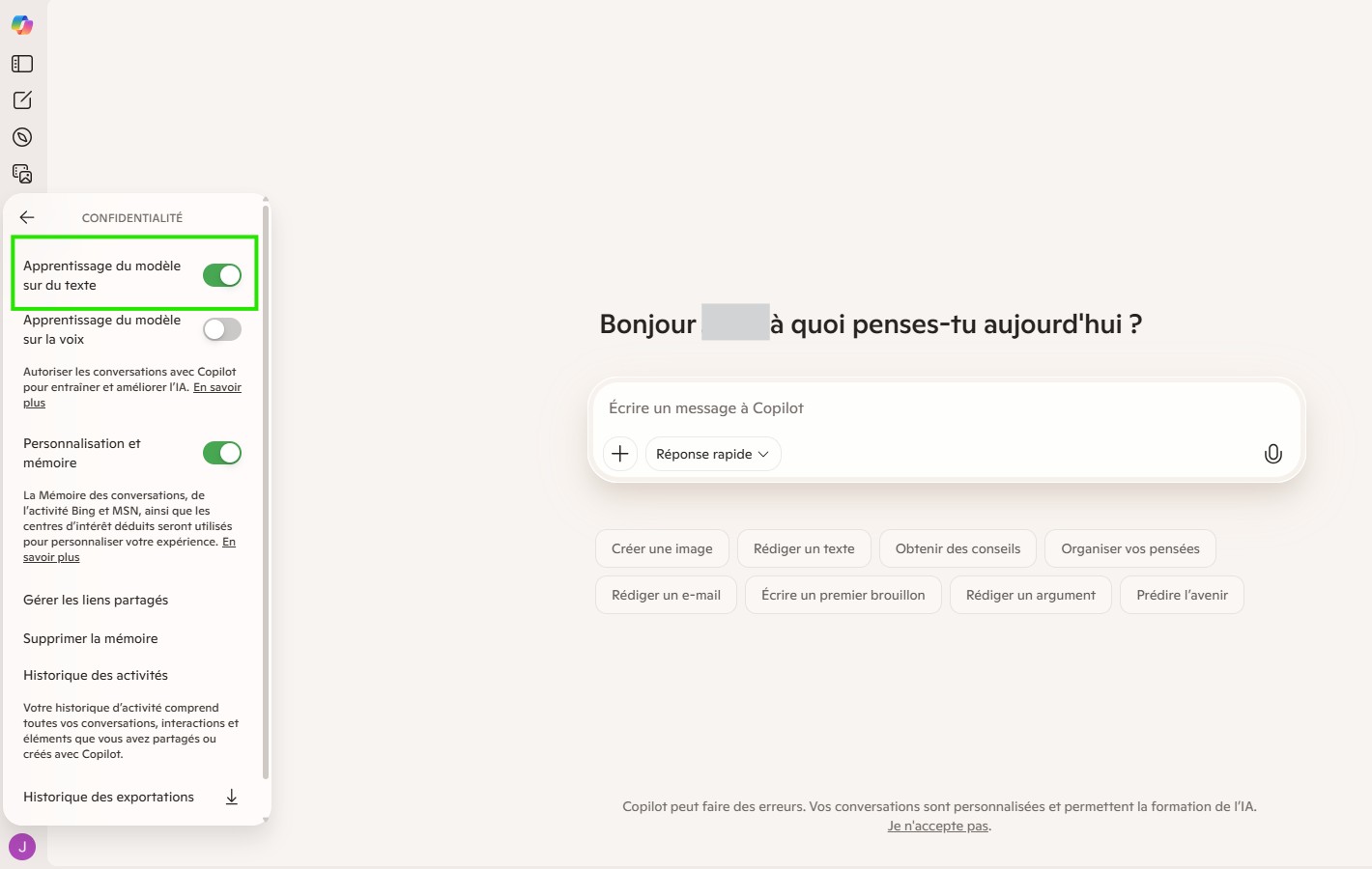 Donnees Activite Copilot