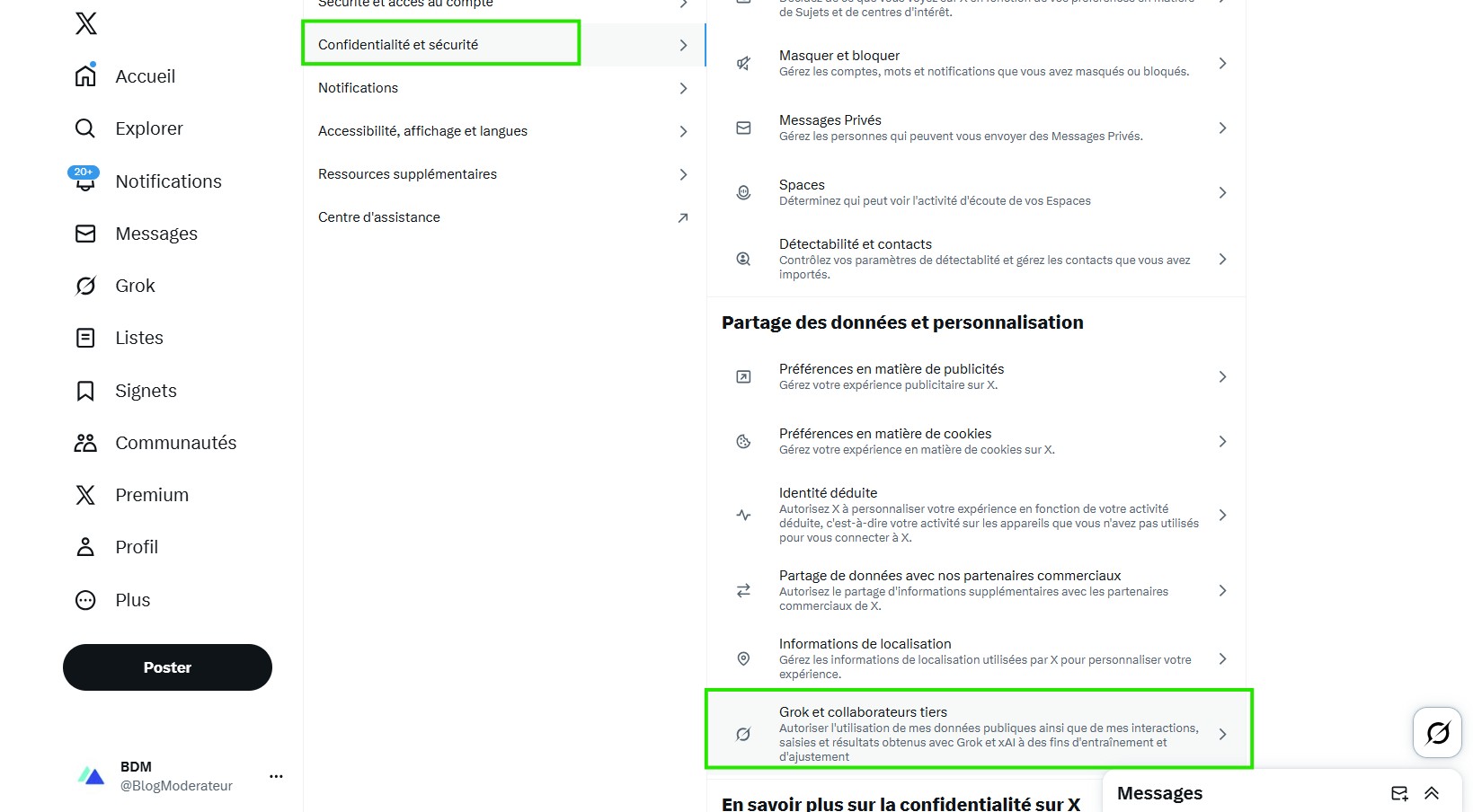 Donnees Activite Grok