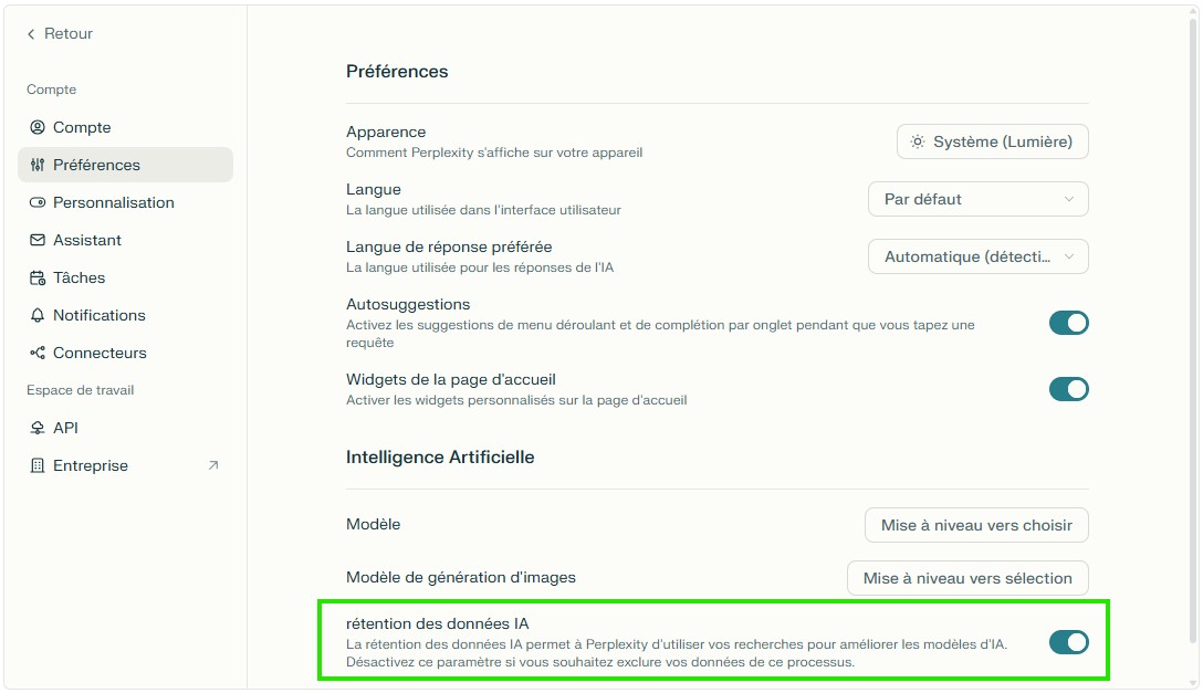 Donnees Activite Perplexity