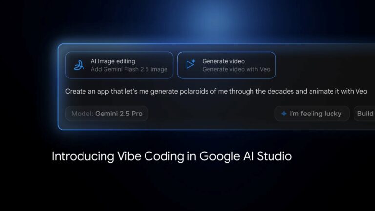Le vibe coding arrive dans Google AI Studio : comment l’utiliser