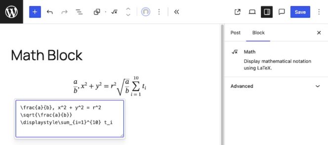 maths-block-wordpress