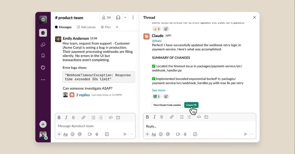 Article Claude Code intègre Slack pour assister les tâches de développement sur le blog de Agence web Nity Pro