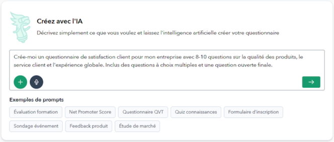 agent ia creation questionnaire en ligne