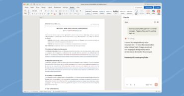 Après Excel et PowerPoint, Claude arrive dans Word