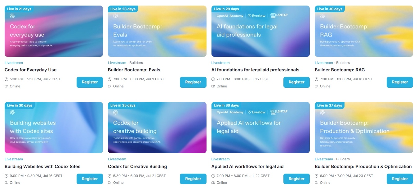 OpenAIAcademy-UpcomingEvents