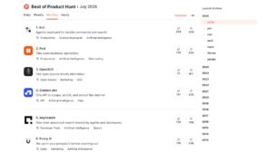 IA, SEO, vidéo : 5 nouveaux outils à découvrir sur Product Hunt en juillet 2026