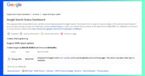 SEO : Google déploie une mise à jour de ses algorithmes (August 2026 spam update)