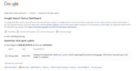 SEO&nbsp;: Google déploie une mise à jour de ses algorithmes (September 2026 spam update)