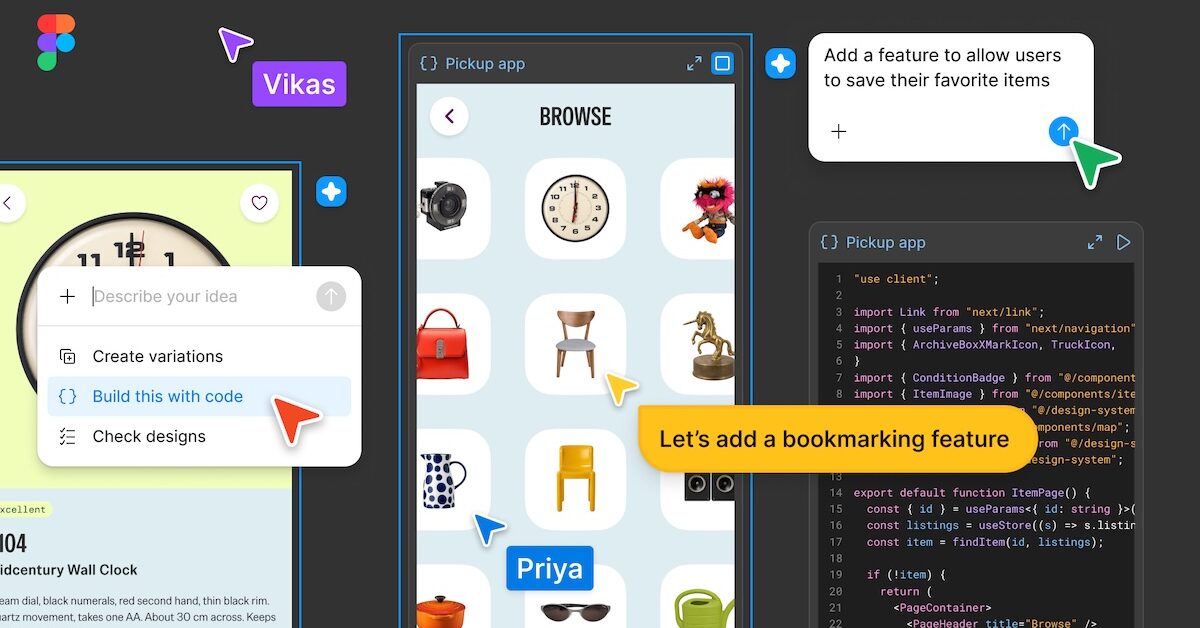 Figma permet désormais de prototyper en code directement sur son canvas collaboratif