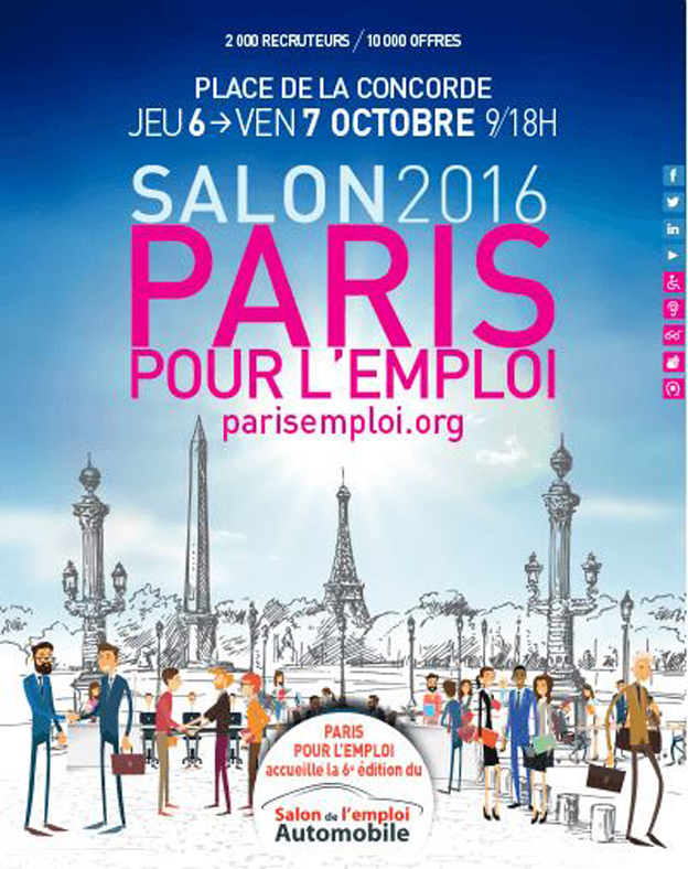 14ème édition de Paris pour l’Emploi les 6 et 7 octobre !