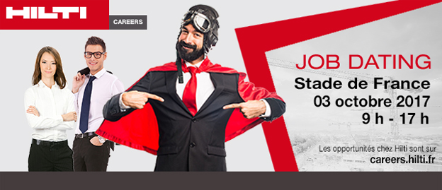 Hilti France organise un Job Dating le 3 octobre 2017 au Stade de France