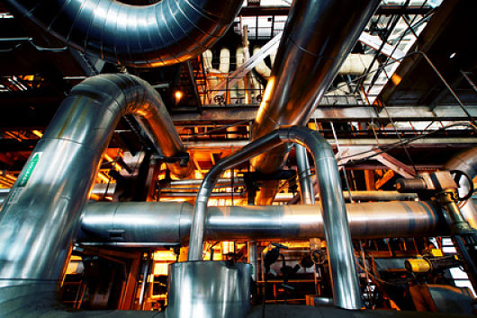 Industrial zone, Steel pipelines and equipment