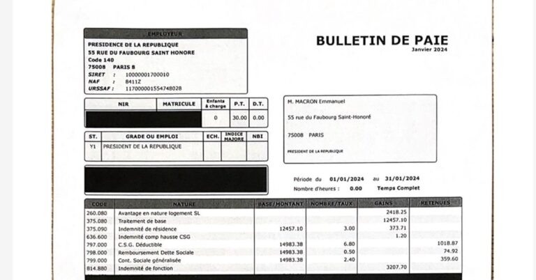 Le bulletin de salaire d&#x2019;Emmanuel Macron a &#xE9;t&#xE9; r&#xE9;v&#xE9;l&#xE9;&#xA0;!