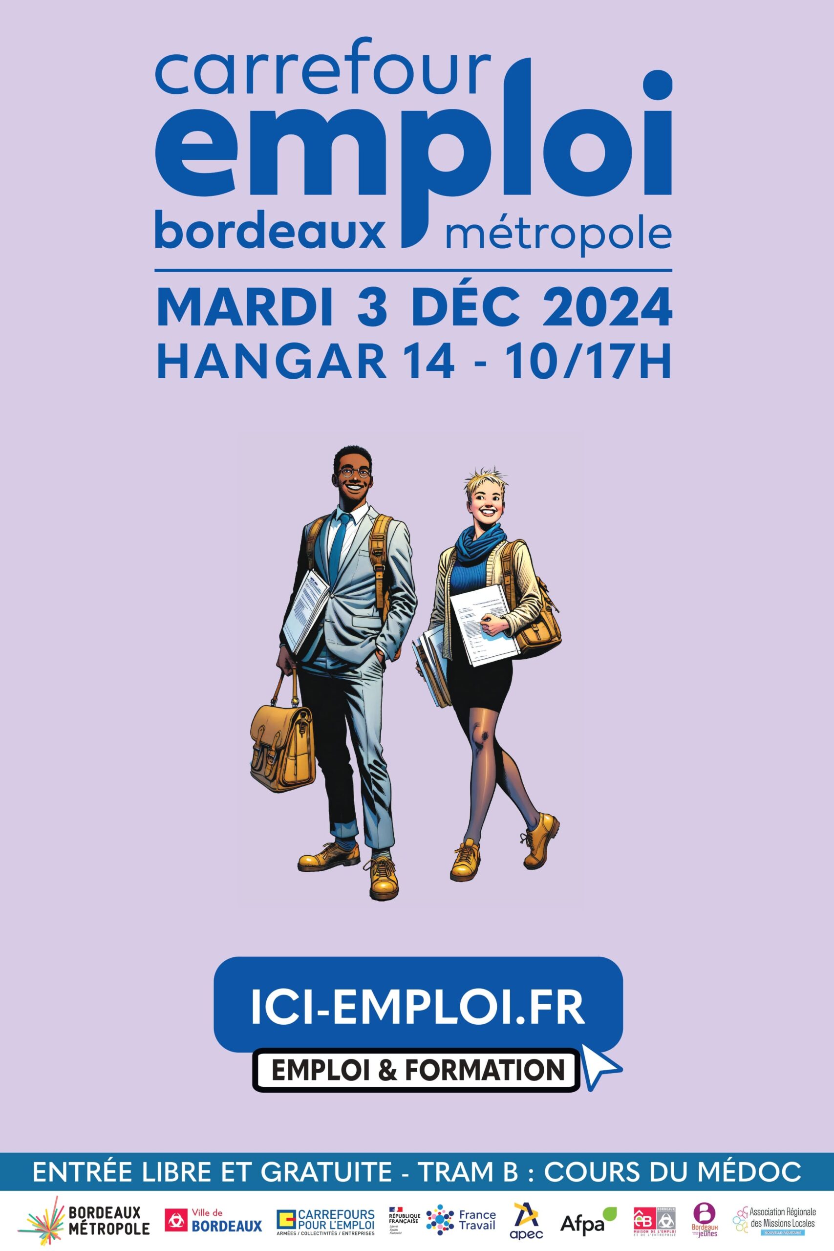 Affiche Carrefour de l'emploi Bordeaux