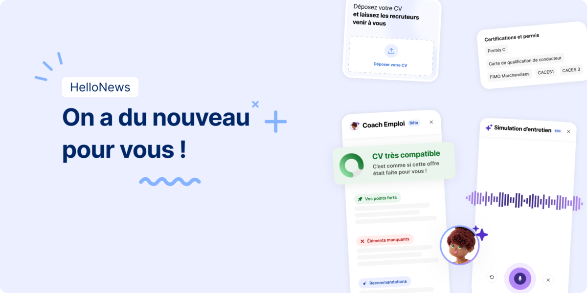 Hellowork s’agrandit, avec 3 nouveaux outils qui vous aident à avancer dans vos recherches